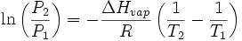 Relación de Clausius-Clapeyron